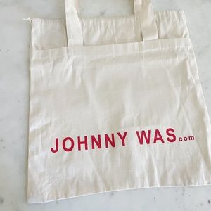 Johnny Was Reusable Tote Bag with Drawstring Closure